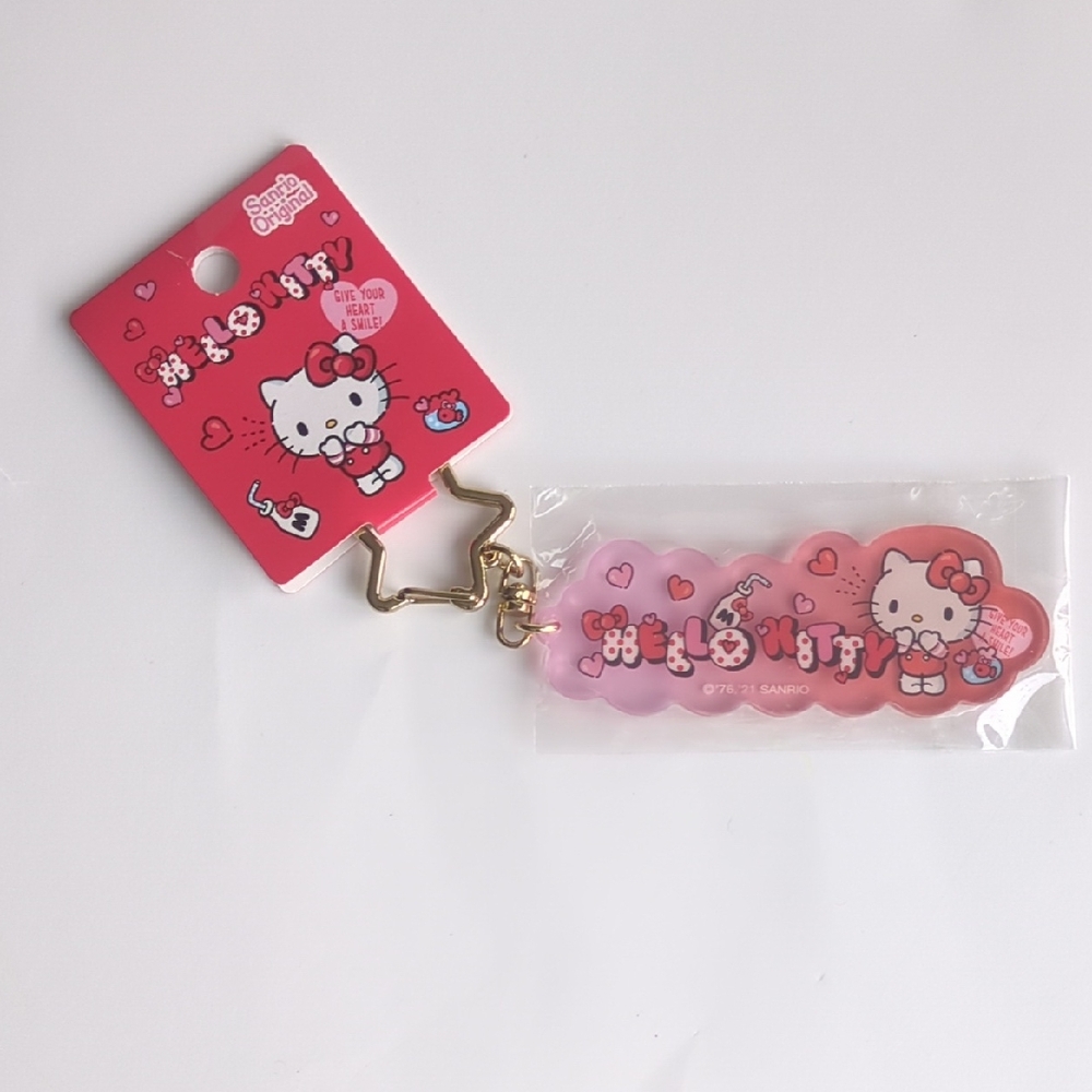 Sanrio Hello Kitty Pink and red Keychain